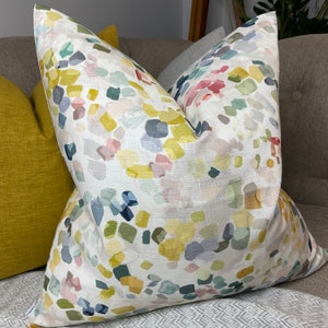 John Lewis & Partners Dapple Fabric Multicolorido - Capa de Almofada Abstrata, Almofada Decorativa para Sofá-Cama, Dupla Face, Fabricado no Reino Unido