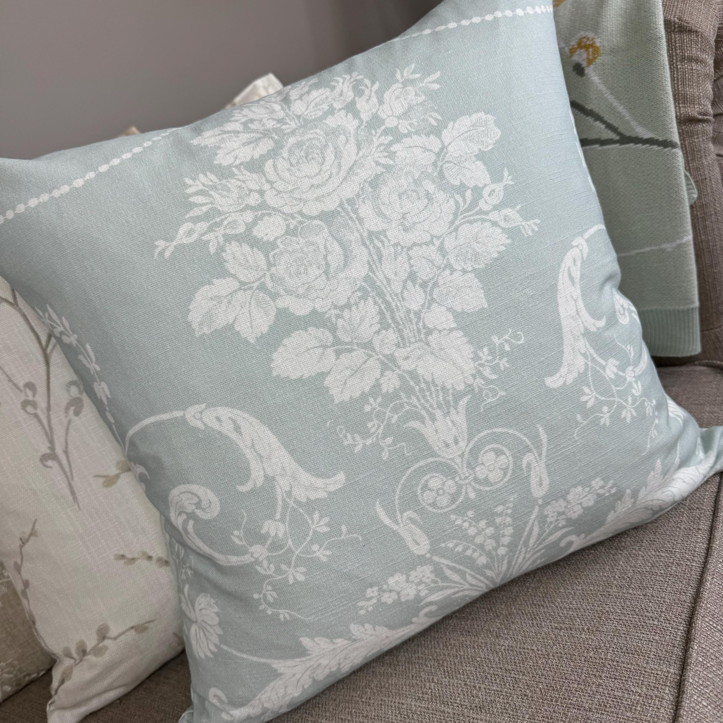 エレガントなローラアシュレイ ジョゼット クッションカバー：ダック