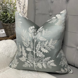 Countryside Home Decor Duck Egg Cushion Cover Pillow Throw Pillow - Fern Ashley Wilde Fabric, Double Sided  Made in UK -Worldwide Shipping