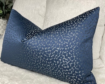 John Lewis & Partners ASTAR Fabric, Luxurious NAVY Cushion Cover, Pillow Cover, Textured Designer Fabric High Quality Handmade