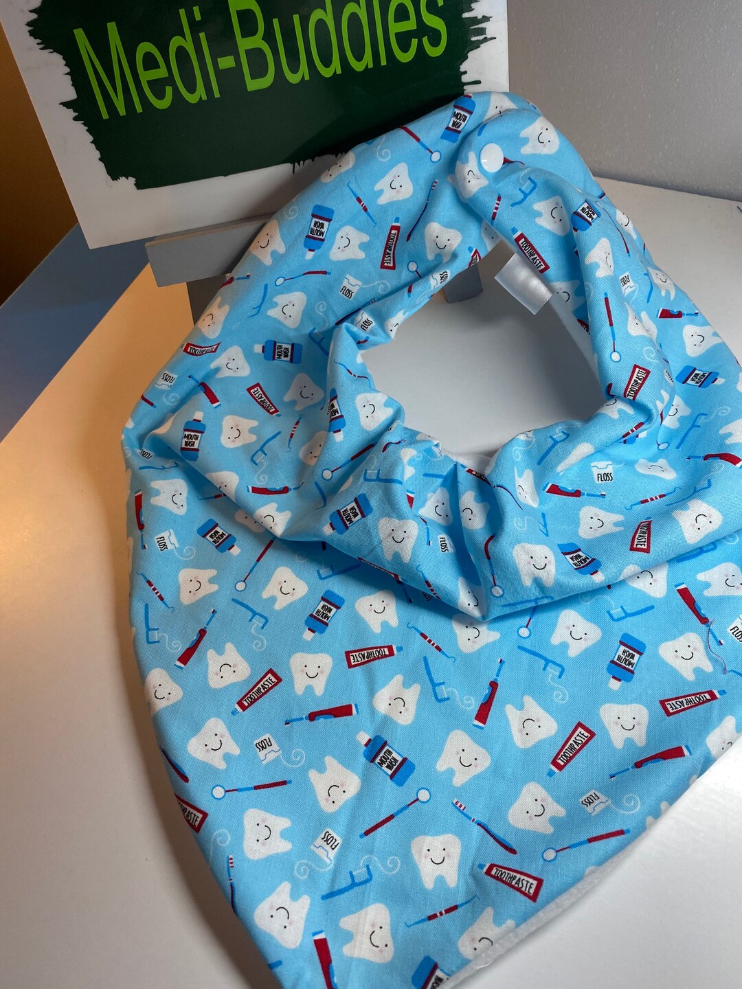 Dribble Bib - Bandana Bib: Big Dots In Autumn C... - Folksy