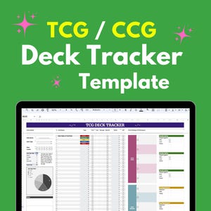 Tcg Deck Tracker Vorlage, Trading Card Game Tabelle, Strategie und Ziele, Sofort Download, anpassbar und druckbar, Google Sheets