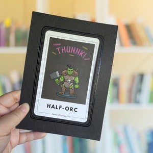 Half-orc Mini Wall Art, Tabletop Miniatures Digital Print, RPG Character Journal Decor, Fantasy Roleplaying Game Printable, Instant Download