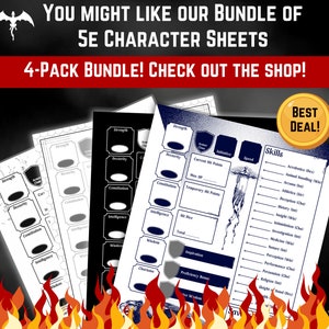 You might like our bundle of 5e character sheets - 4 designs for one price, sized to fit with your e-ink tablets. Check out the shop.