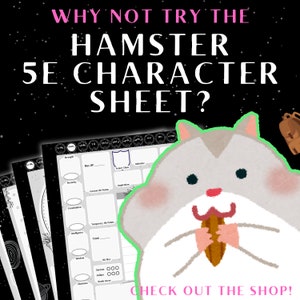 Are you into roleplaying games? Check out this cute hamster-themed 5e character sheet?