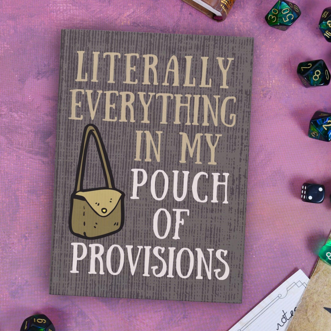 TTRPG Pouch of Provisions Notebook, Adventurer's Inventory Manager ...