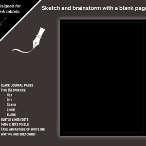 Blank page comes with a very subtle and thin border around the edge. 1404 x 1872 pixels. Take advantage of white ink writing and sketching on your e-ink tablets.