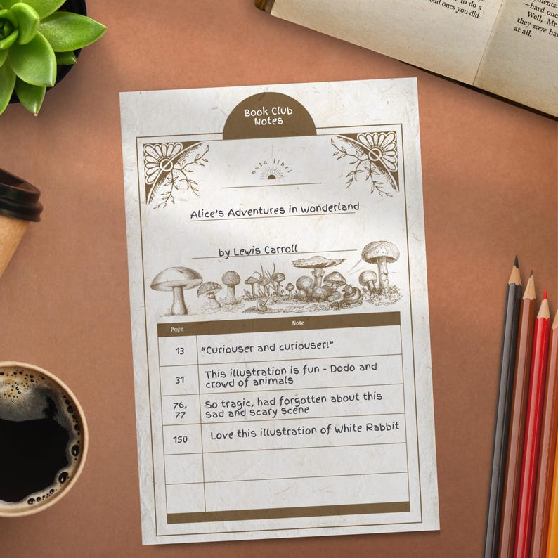 Forestcore Names Forestcore Bookmark Notecard | Printable Pdfs Note Set for Book Lovers ...