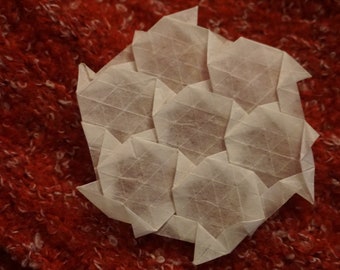 ORIGAMI - TESSELLATIONS - Andrey Hechuev - 2019.03.15 - Scaglie o Foglie CP (crease pattern)