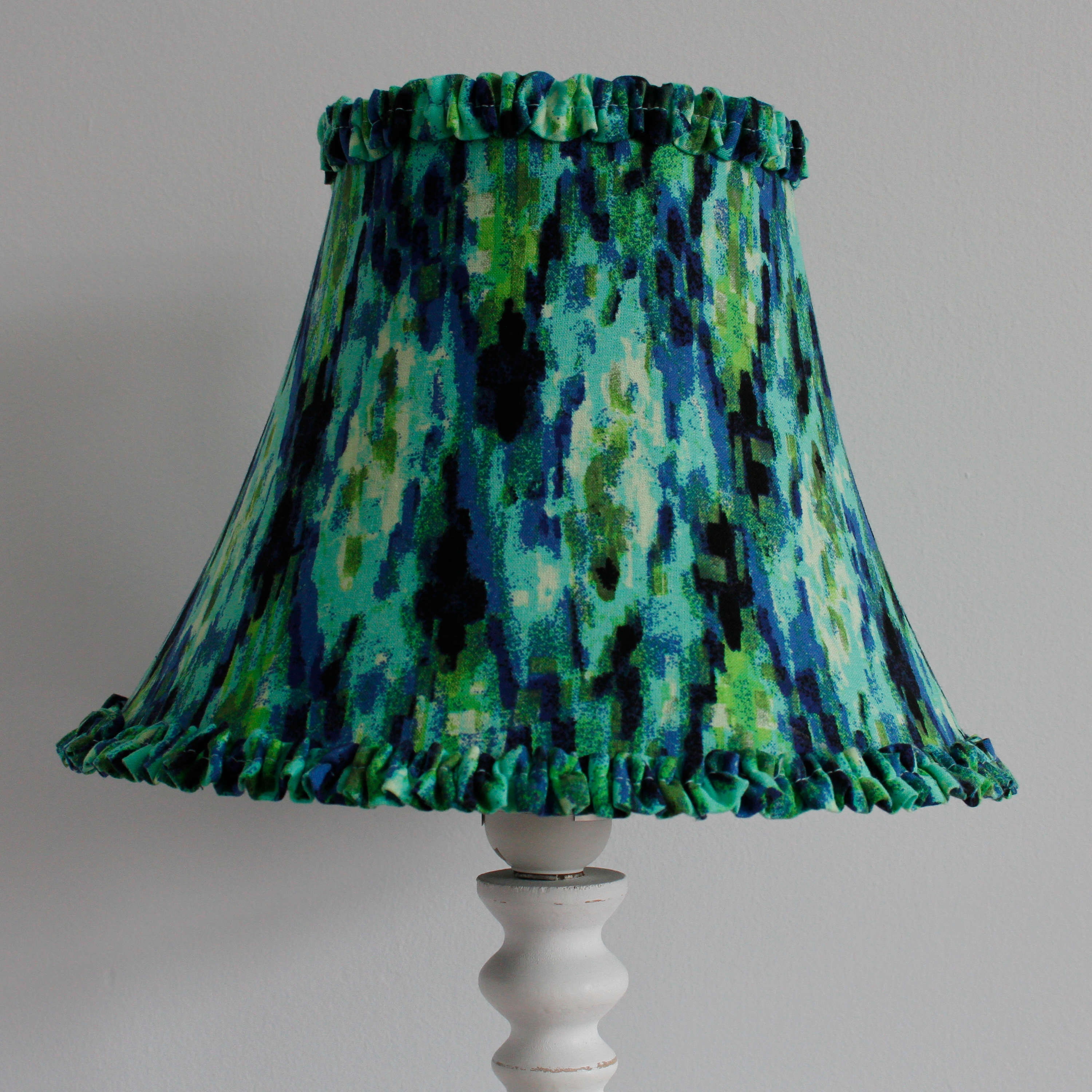 Blue & Lime Green Tailored Lampshade Soft Lampshade Hand Etsy