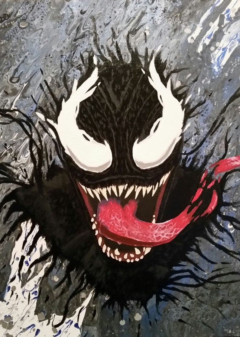Original Venom acrylic painting | Etsy