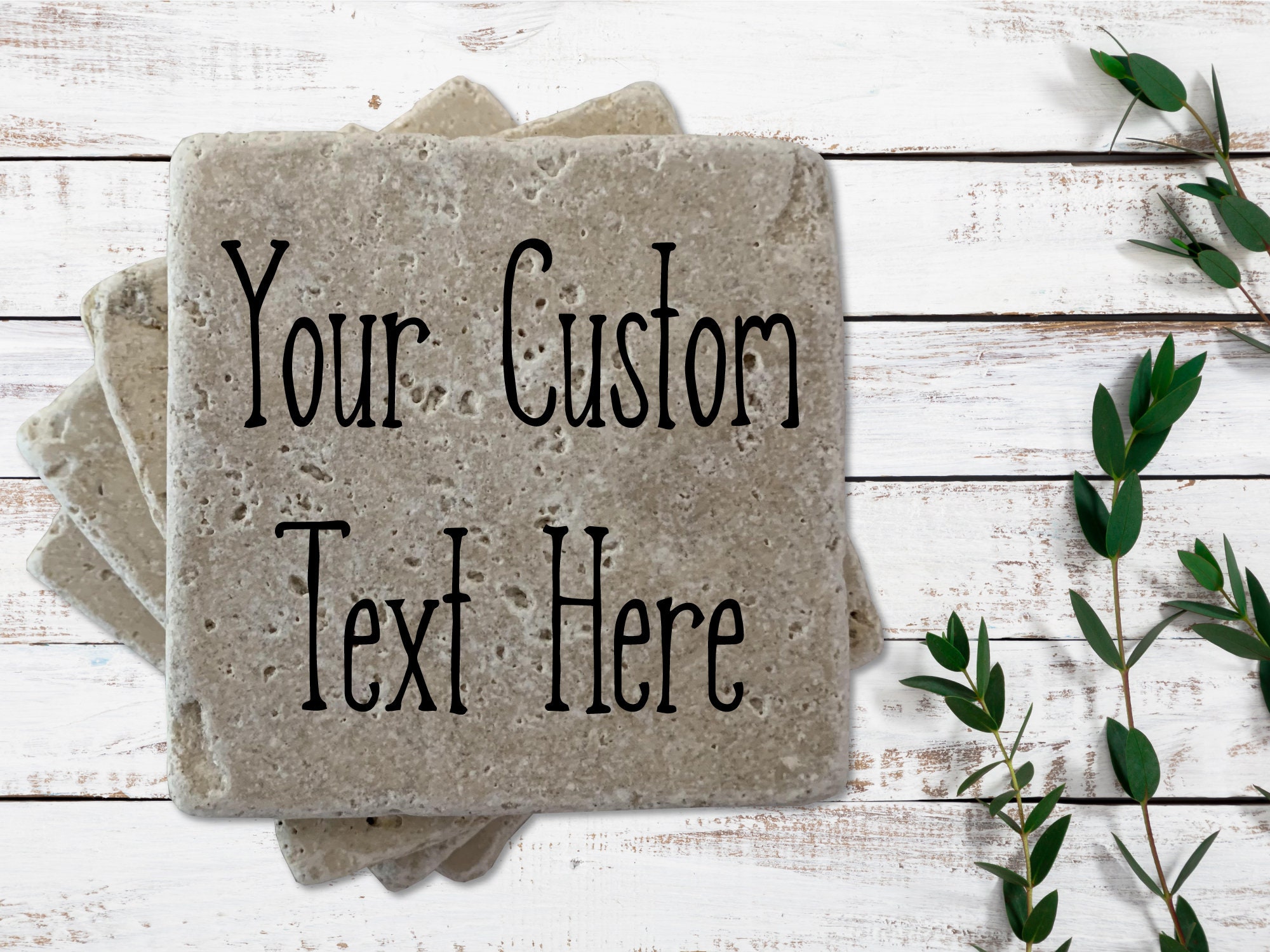 Custom Stone Coasters Set of 4 Personalized Coaster With Etsy UK