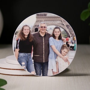 Personalized Custom Ceramic Stone Coaster Set, Photo Coasters, Personalized Gift, Gift for Her, Gift for Him