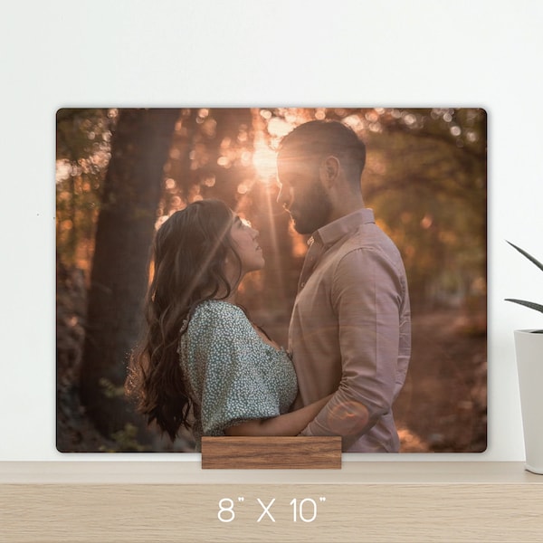 Unique Personalized Gift Photo Printed on Wood for Engagement, Gift for Her, Gift for Couple, Picture Frame, Photo Frame