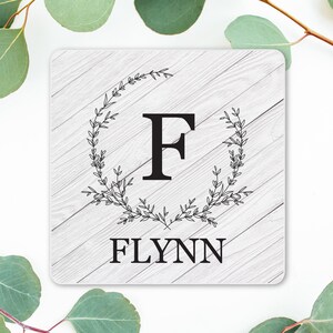 Monogram Coaster Set, Personalized Gift, for Her, Wedding Gift, for Him, Housewarming Gift, Wedding Favor, Last Name, New Home Gift