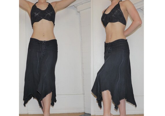 Dark Navy Grey Two Piece Set Including Beach Tie T