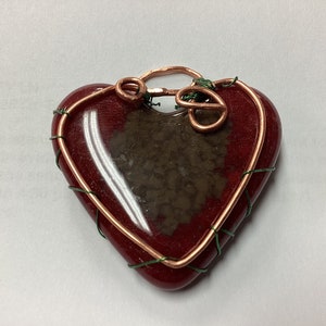 Ciondolo cuore in vetro