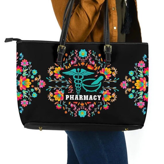 Pharmacy Tote Bag Gift for Pharmacists Flourish Pestle and Etsy