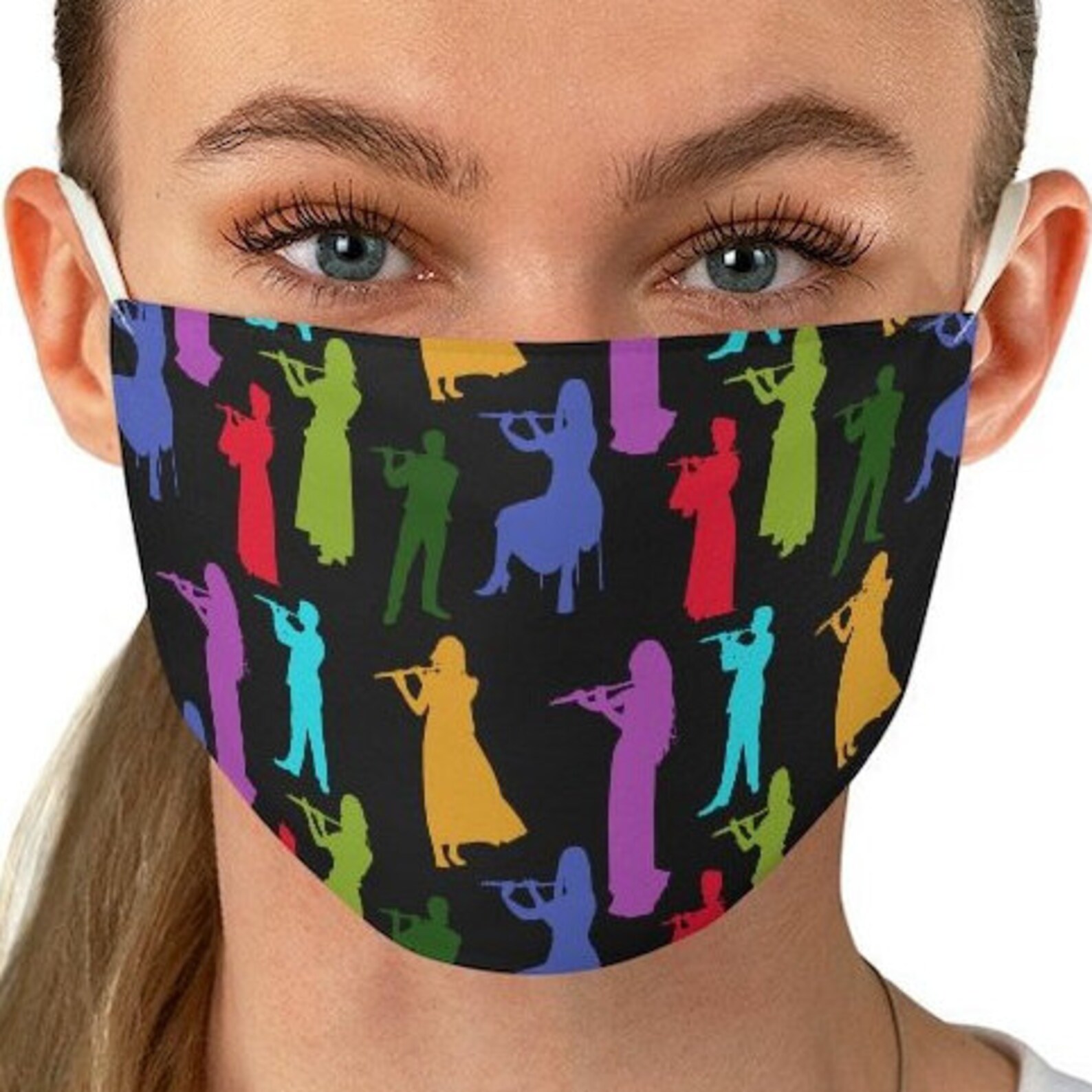 Playing Flute Mask Breathable Washable Reusable Mask With Etsy