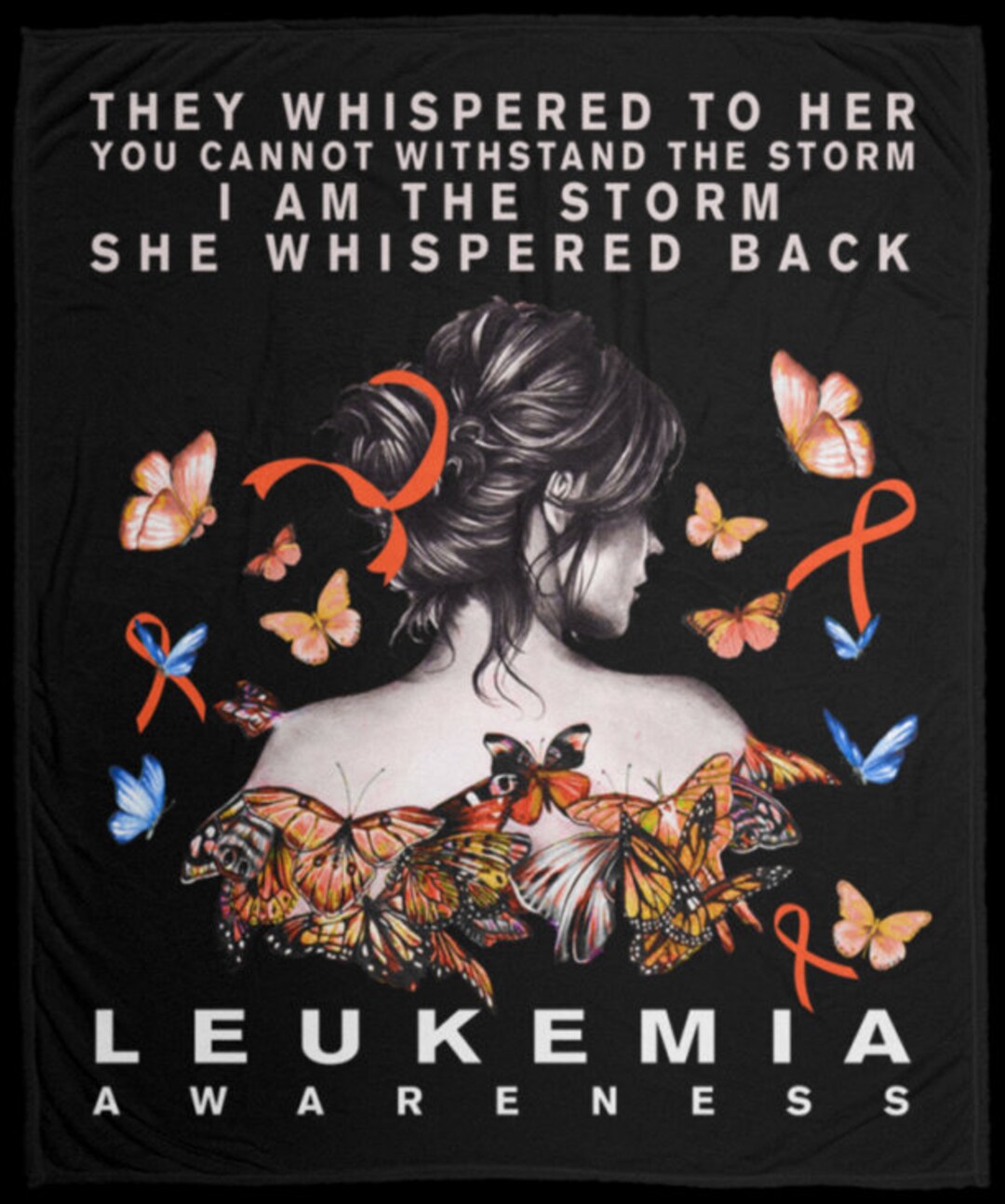 Leukemia Awareness Blanket Gift for Leukemia Patients and Etsy