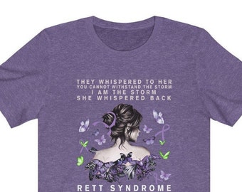 Rett Syndrome Awareness Shirt, Tee, T-Shirt, Butterfly Lady-TPR344-04