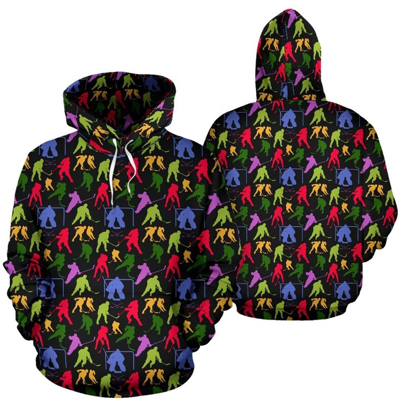 Hockey Hoodie Women /& Kids Unisex Hoodie For Men Hockey Workout Pattern-P181-P11
