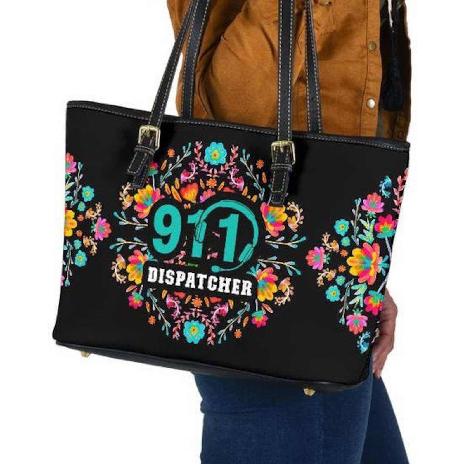911 Dispatcher Tote Bag Gift for 911 Dispatchers Flourish Etsy