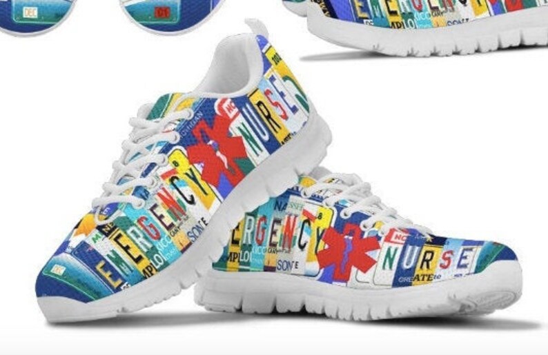 SP0016P1-License Plates Emergency Nurse Thank You Gift EN Graduation Gift Emergency Nurse Gift Emergency Nurse Sneakers