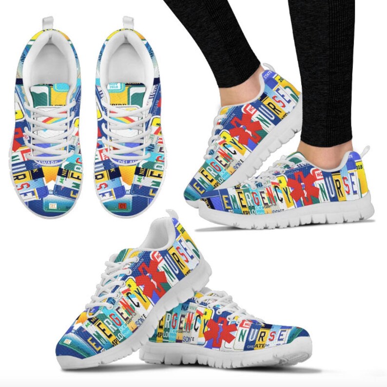SP0016P1-License Plates Emergency Nurse Thank You Gift EN Graduation Gift Emergency Nurse Gift Emergency Nurse Sneakers