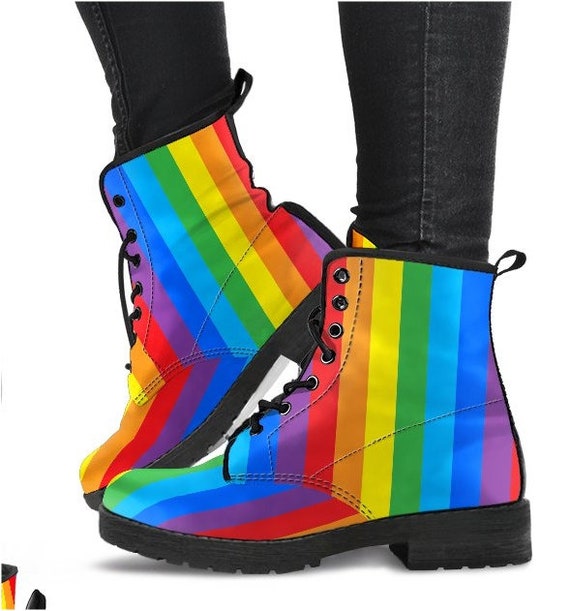 Rainbow Gift Rainbow Boots/ Rainbow Shoes PP-HB-024 - Etsy