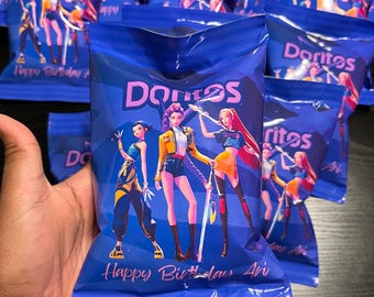 KPop Demon Hunters Chip Party Favors ~ Filled or Empty Labels Shipped