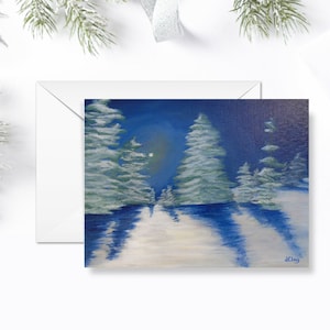 Carte de voeux de Noël et des fêtes : « Winter Time », par Jacquie Clay. Cape Cod, Massachusetts