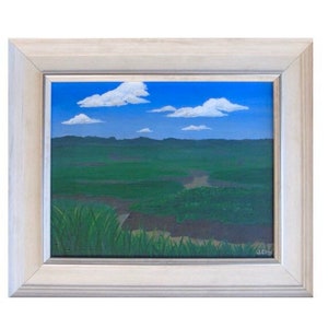 Landscape Painting, Original Marsh Painting, Coastal Art, Cape Cod Art, Yarmouth MA -&quot;Views from Gray&#39;s Beach,” Cape Cod, MA by Jacquie Clay