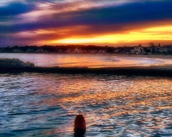 Fire Sky Sunset - Kennebunkport, Maine - Photography