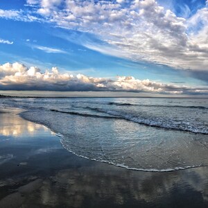 Wells Beach, Maine - Reflections at Sunset - Photography