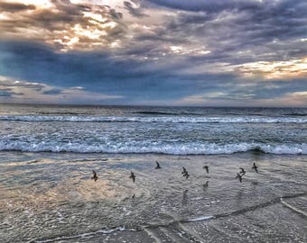 Plover Sunset - Wells Beach, Maine - Photography