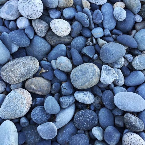 Blue Pebbles - Wells Beach, Maine - Photography