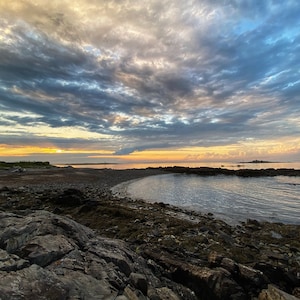East Point Sanctuary, Biddeford, Maine - Fotografia Zachodu Słońca