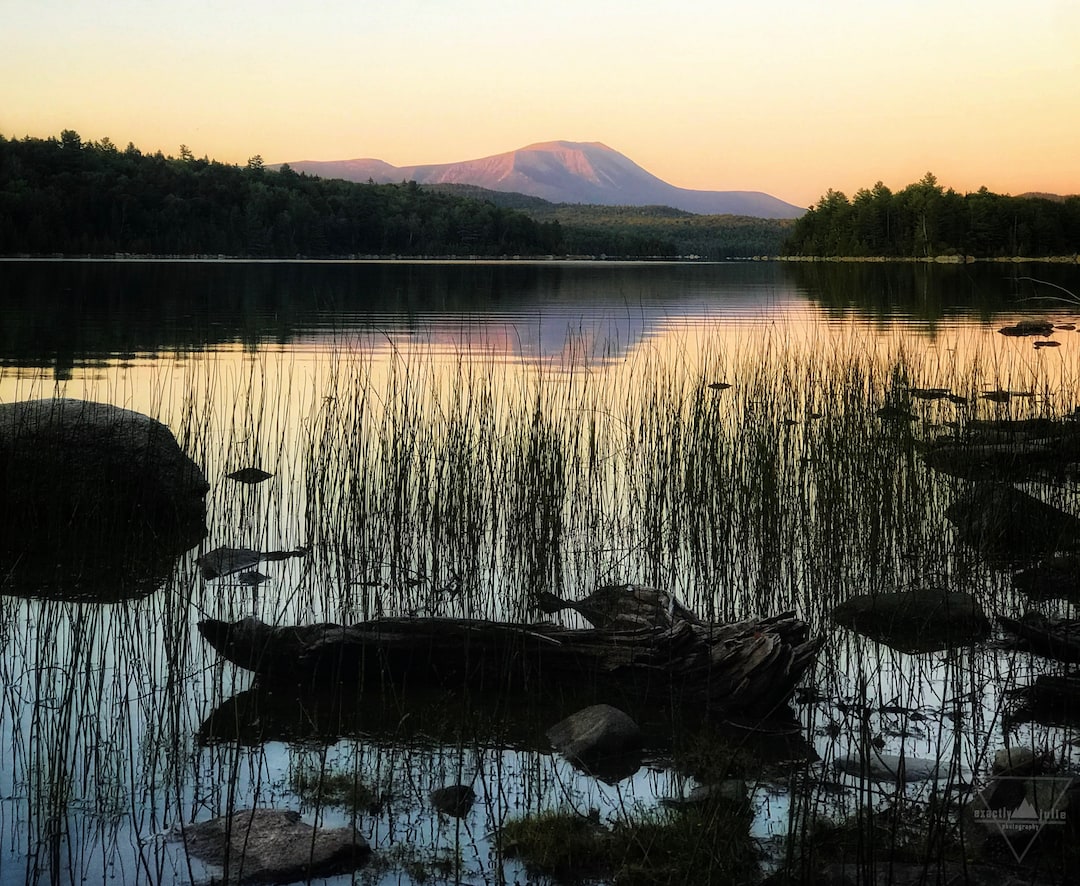Katahdin Sunset Rainbow Lake Dam 100 Mile Wilderness Maine Photography