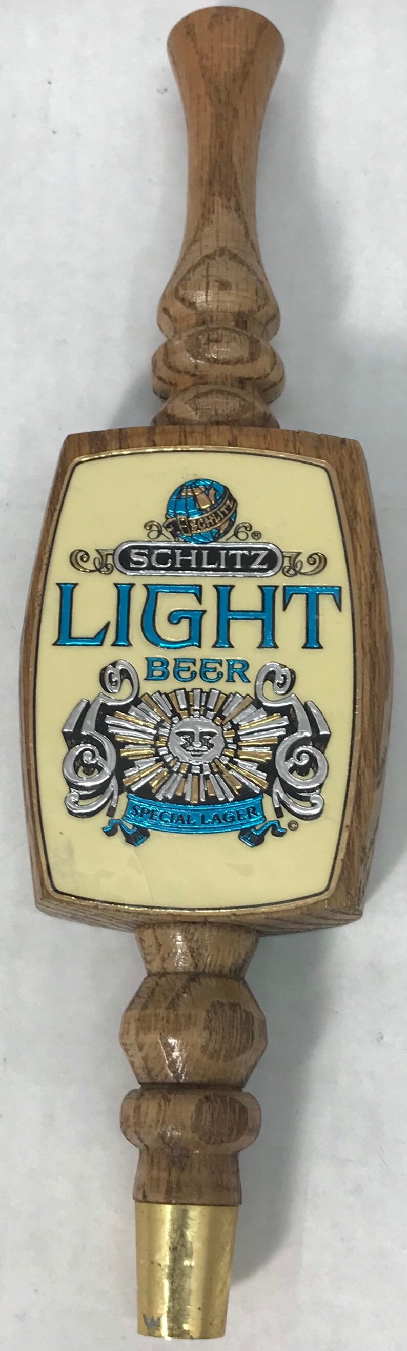 Schlitz Light Beer Tap Handle, Vintage Schlitz Light Beer, Beer Tap Handle, Bar Tap, Vintage