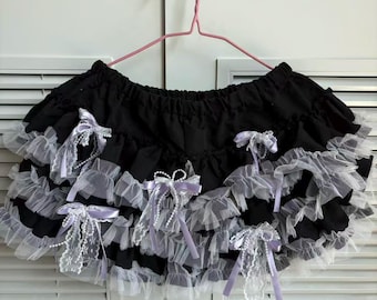 Handmade remake lace skirt mini skirts cute skirts bow skirts lolita skirts pleated skirts for women girl skirts party skirts y2k skirts