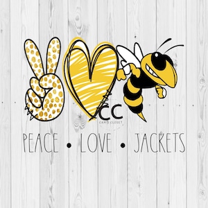 Peace Love Jackets Futebol Beisebol Softball Espírito escolar png jpg