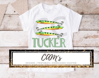 Watercolor fishing lures Trio png • watercolor fishing lures Trio jpg