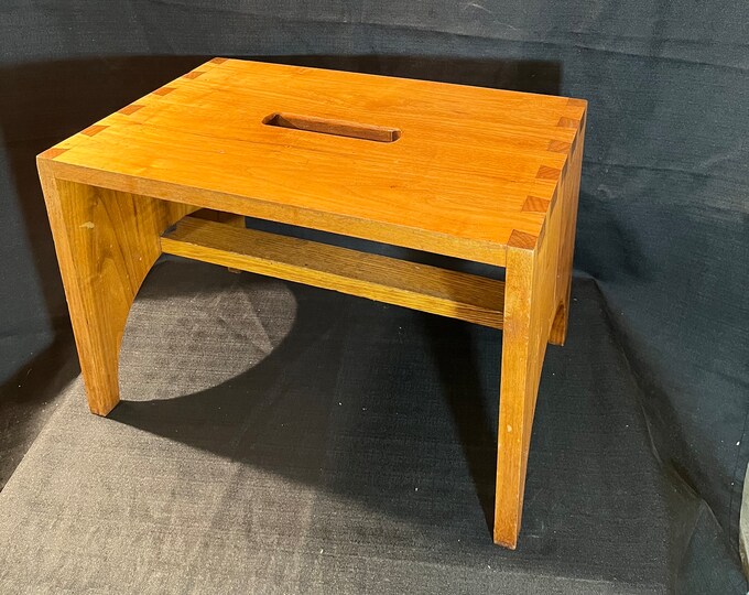 Vintage Wood Step Stool, Rustic Wood Step Stool, Wood Foot Stool - Etsy