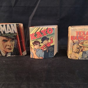 Vintage Better Little Books, Big Little Books. Set of Three, Lone Star Martin, Kayo and the One Man Gang, The G-Man, Children&#39;s Books