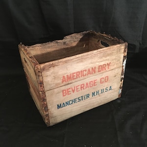 American Dry Beverage Crate, Wood Beverage Crate, Vintage Crate