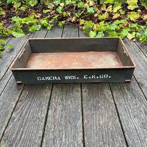 Vintage 1953 Eastman Kodak Tray, Metal Industrial Tray, Eastman Kodak, Vintage Industrial Tray