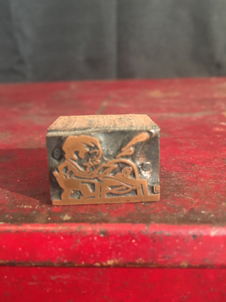 Letterpress Vintage Printer/'s Block
