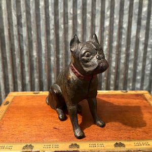Bulldog Bank, Coin Bank, Animal Bank, Antique Cast Iron Bank, Dog Bank, Home Decor
