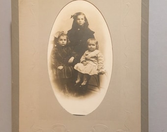 Vintage Photograph, Children, Portrait, Instant Family